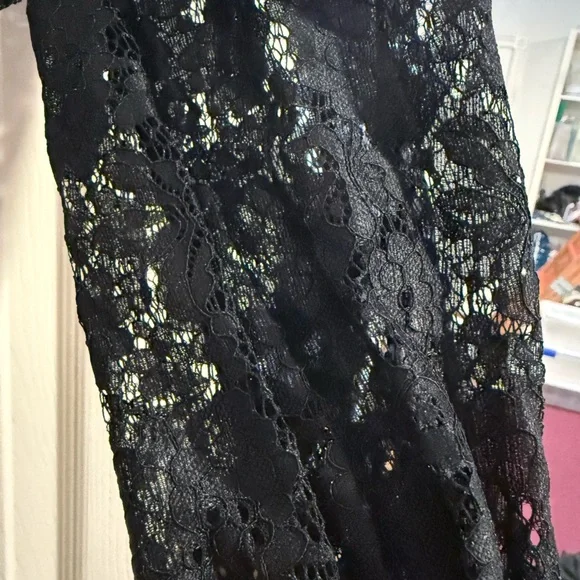 Lush Black Lace Corset Top Long Sleeve Bustier NWT Size M - Picture 4 of 8